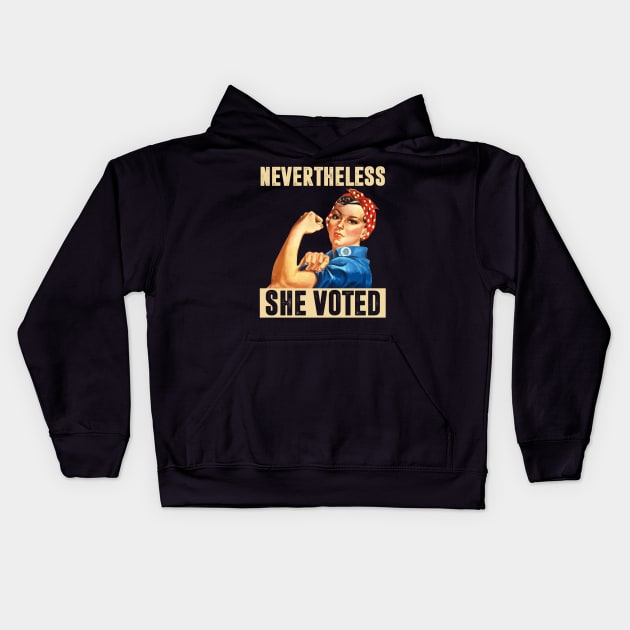 Nevertheless She Voted Feminist 2020 Men Women Kids Hoodie by springins